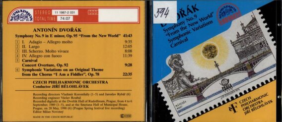 Dvořák - Symphony No. 9, Symphonic variations, Carnival