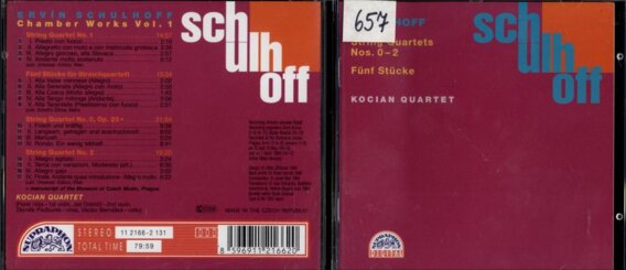 Schulhoff - String quartets Nos. 0 - 2