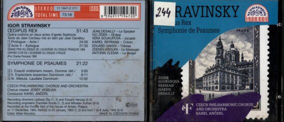 Igor Stravinsky - Oedipus Rex, Symphonie de psaumes