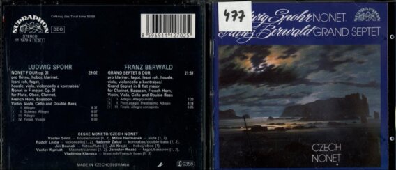 Spohr - Nonet F dur, Berwald - grand septet B dur