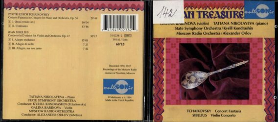 Tchaikovsky - Conert fantasia, Sibelius - Violin concerto