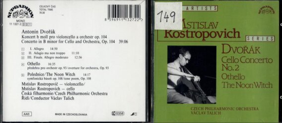Dvořák cello concerto No. 2