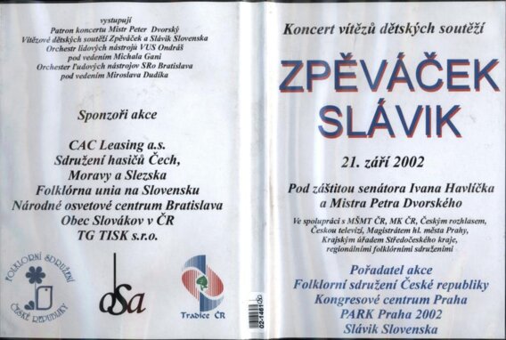 Koncert vítezů dětských soutěží - Zpěváček Slávik