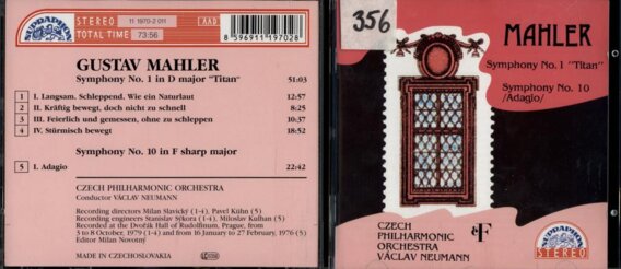 Mahler - Symphony No. 1, Symphony No. 10
