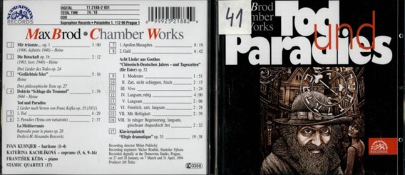 Max Brod - Chamber works Tod und Paradies