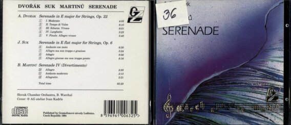 Dvořák, Suk, Martinů - Serenade