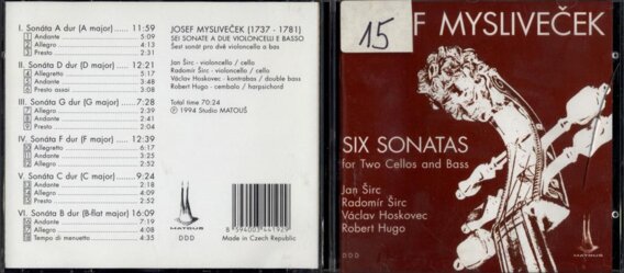 Josef Mysliveček - Six sonatas