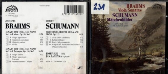 Brahms Viola Sonatas, Schumann Märchenbilder