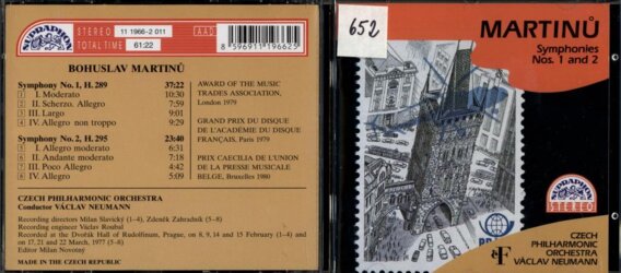 Martinů - Symphonies Nos. 1 and 2