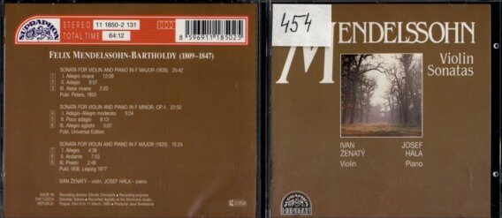 Mendelssohn - Violin sonatas