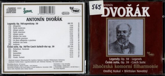 Antonín Dvořák - Legendy, op. 59, Česká suita, Op. 39
