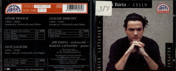 Franck - Sonata for violoncello and piano, Debussy - Sonata for vilonceloo and piano, Janáček - Fairy-tale for violoncello and piano