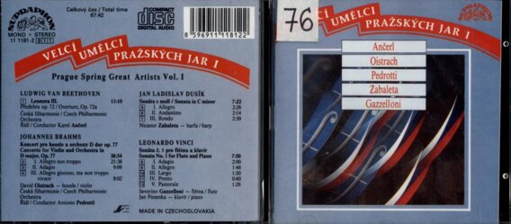 Velcí umělci Pražských jar I