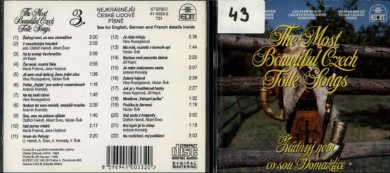 The most beautiful Czech folk songs 3 - Žádný neví, co sou Domažlice