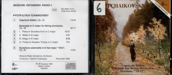 Tchaikovsky - Capriccio Italien, Serenade for string orchestra, Overture 1812