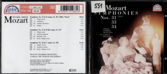 Mozart - Symphonies Nos. 31, 33, 34