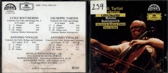 Boccherini, Tartini, Vivaldi - Cello concertos