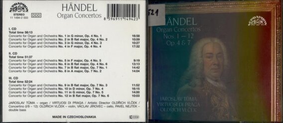 Händel - Organ concertos Nos. 1 -12