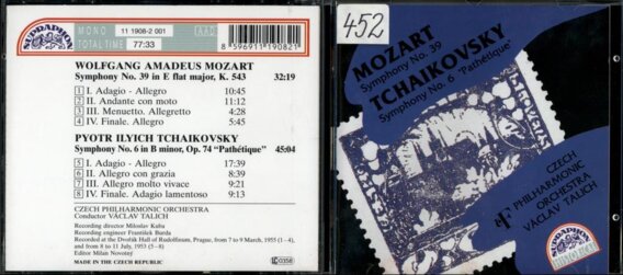 Mozart - Symphony No. 39, Tchaikovsky - Symphony No. 6