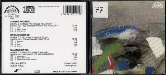 Roussel, Milhaud, Ravel - Sonatas