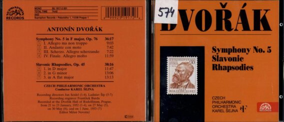 Dvořák - Symphony No. 5, Slavonic rhapsodies, Op. 45