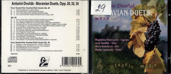Antonín Dvořák - Moravian Duets, Opp. 20, 32, 38