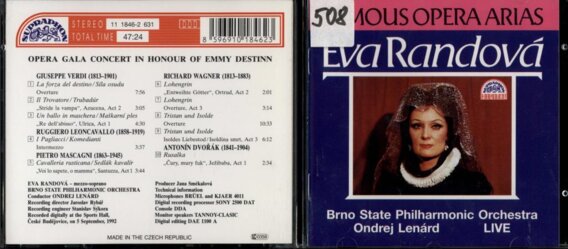 Opera Gala concert in honour of Emmy Destinn