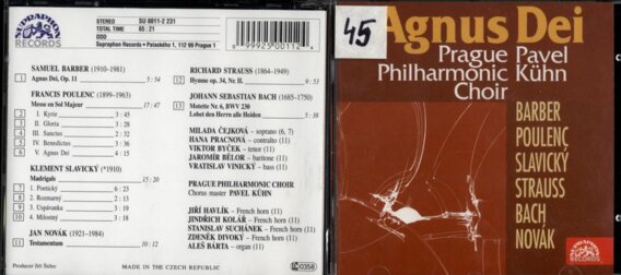 Barber, Poulenc, Slavický, Strauss, Bach, Novák