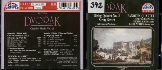 Dvořák - String quintet No. 2 String Sextet