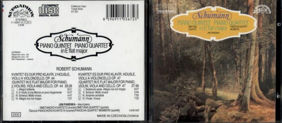 Schumann - Piano quintet, Piano quartet in E flat major