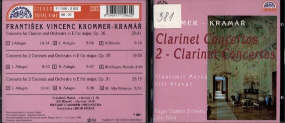 Kramář - Clarinet concertos 2 - clarinet concertos