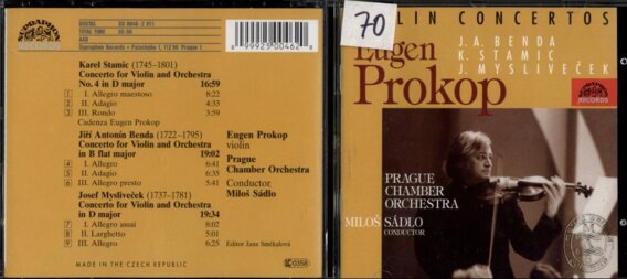 J. A. Benda, K. Stamic, J. Mysliveček - Violin concertos