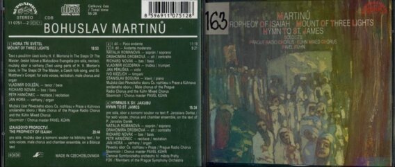 Martinů - The Prophecy of Isaiah, Mount of three lights, Hymn to St. James