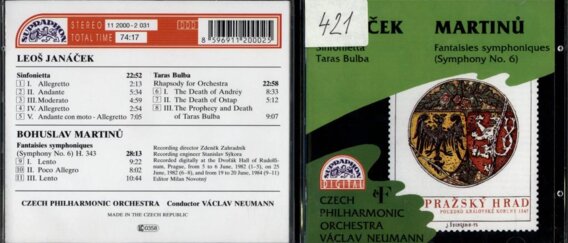 Janáček - Sinfonietta, Martinů - Fantasies symphoniques