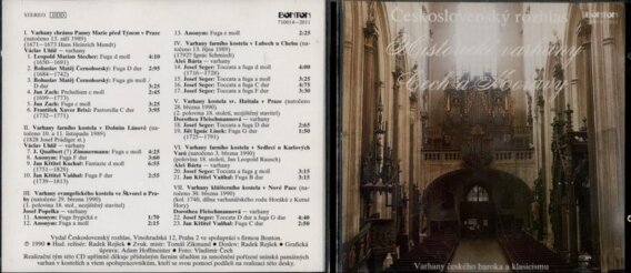 Historické varhany Čech a Moravy - Varhany českého baroka a klasicismu