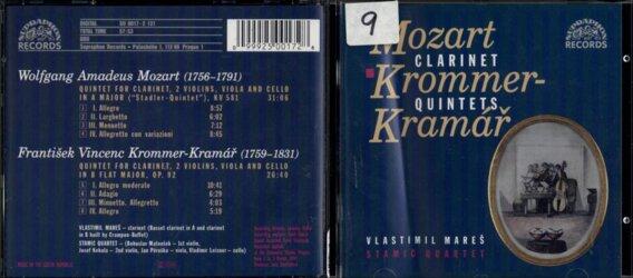Mozart, Krommer-Kramář - Clarinet quintets