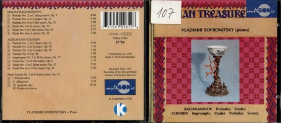 Rachmaninov preludes, etudes, Scriabin - Impromptu, etudes, preludes, sonata
