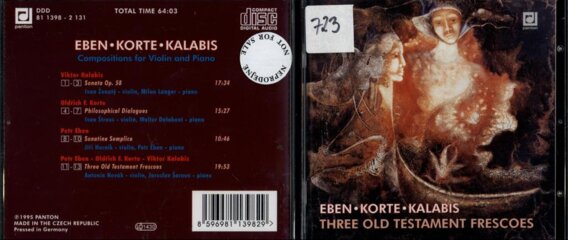 Eben, Korte, Kalabis - Compositions for violin and piano