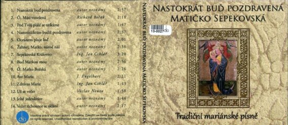 Nastokrát buď pozdravena matičkko Sepokovská