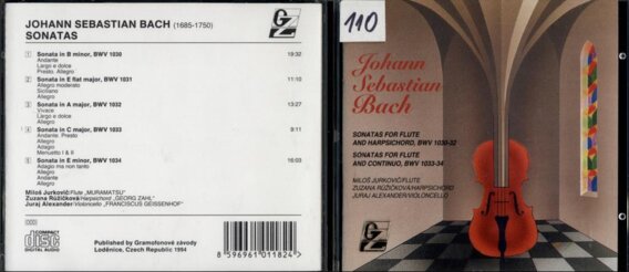 Johann Sebastian Bach - Sonatas for flute and harpsichord, Sonatas for flute and continuo