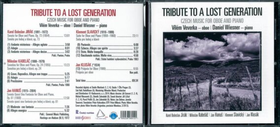 Tribute to a lost generation, Czech music for oboe and piano