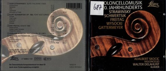 Strawinsky - Suite Italienne, Schwertsik - Fünf noctures, Freitag - Sonate, Zdislaw Wysocki - Fantasia, Heinrich Gattermeyer