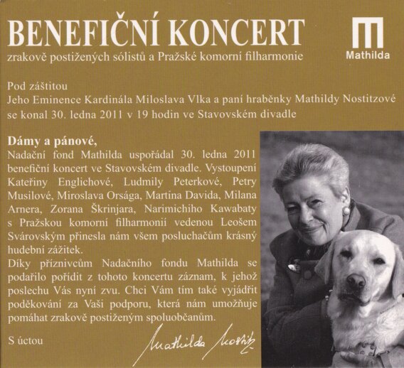 Benefiční koncert „Mathilda"