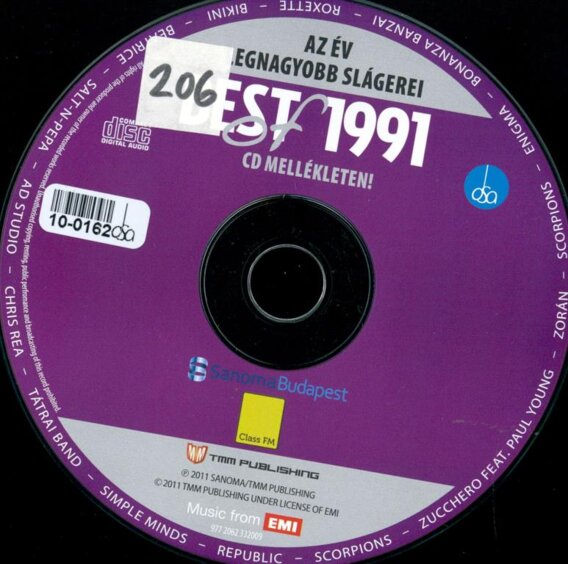 BEST 1991 of CD Mellékleten