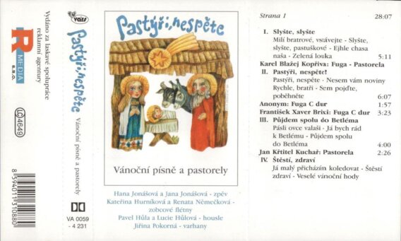 Pasytýři nespěte - Vánoční písně a pastorely
