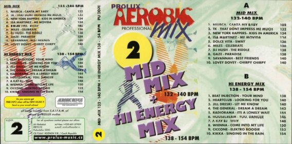 Aerobic mix 2, Mid mix, Hi energy mix