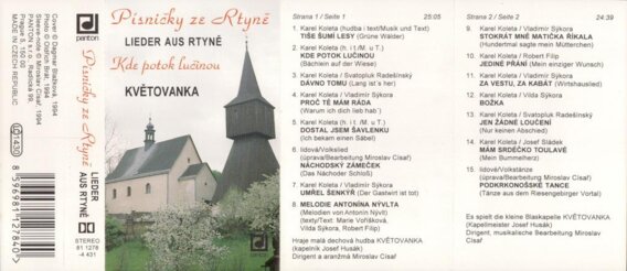 Písničky ze Rtyně, Kde potok lučinou