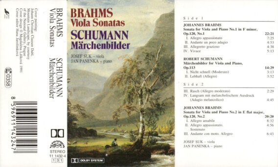 Brahms viola sonatas, Schumann Märchenbilder