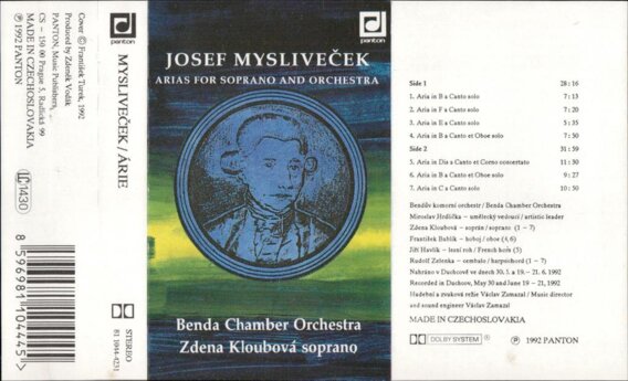 Josef Mysliveček/Árie