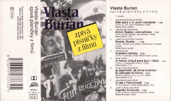 Vlasta Burian zpívá písničky z filmů